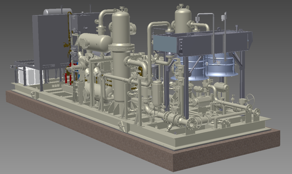 Self-contained unit for natural gas with H2S